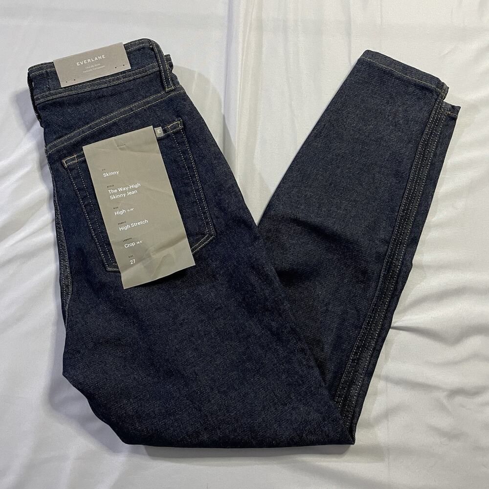 Everlane NWT The‎ Way-High Skinny Jean Size 27 Dark Indigo High Rise Crop 26.5"